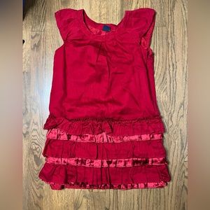 Very Red Holiday ruffle dress
